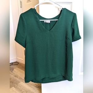 Green v neck top